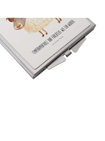 Mr. & Mrs. Panda Schminkspiegel Sternzeichen Widder mit Spruch in Weiß