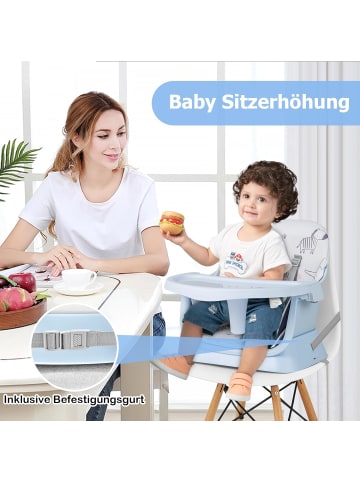 COSTWAY 6-in-1 Babyhochstuhl in Blau