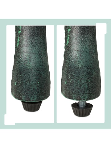 relaxdays Gartenbank in Schwarz/ Grün - (B)99 x (H)79 x (T)56 cm