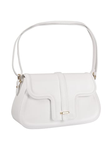 Toscanto Leder Schultertasche Toscanto Tasche weiß ca. 33cm