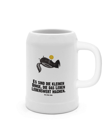 Mr. & Mrs. Panda Steinkrug Stinktier Ball mit Spruch in Weiß