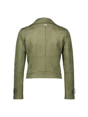 Zero  Velourslederjacke mit Reißverschluss in Pale Khaki