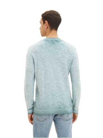 Tom Tailor Pullover WASHED CREWNECK in Grün