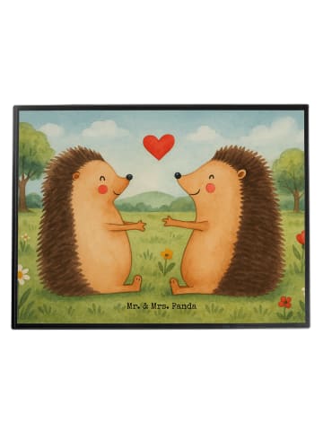 Mr. & Mrs. Panda Schreibunterlage Igel Liebe Design ohne Spruch in Weiß