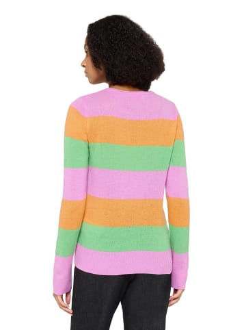 CARTOON Kaschmir-Pullover mit Rundhalsausschnitt in Purple/Orange