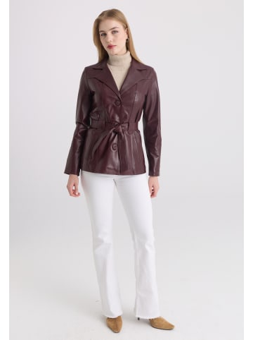 Felix Hardy Lederjacke in Bordeaux