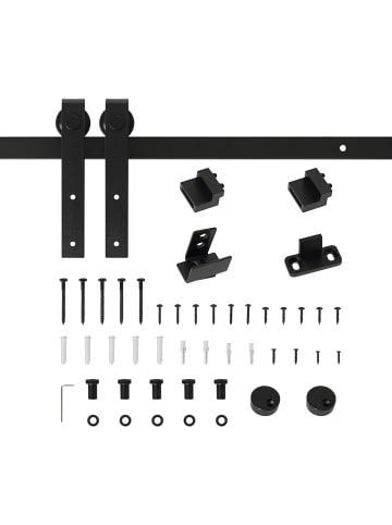 HOMCOM Schiebetor-200B x 0,4T x 18H cm-Schwarz