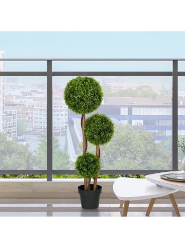 HOMCOM Kunstpflanze-27L x 27B x 110H cm-Grün