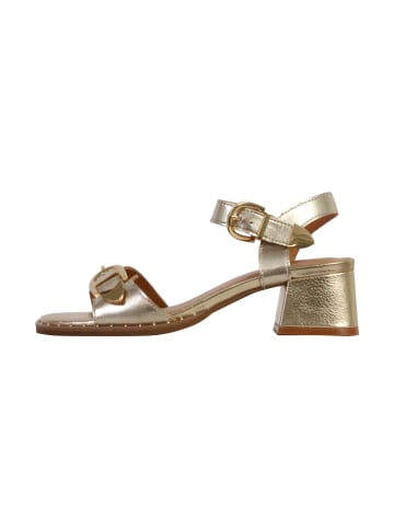 Emilie Karston Keith-Ledersandalen mit Absatz Grau