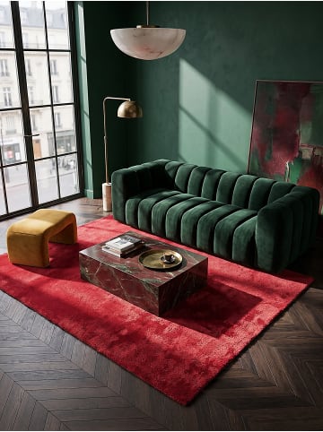 KADIMA DESIGN Hochflorteppich aus Polyester, 16 mm Flor auf Antirutsch-Rücken in Rot