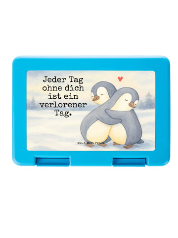 Mr. & Mrs. Panda Snackbox Pinguine Kuscheln Design mit Spruch in Weiß