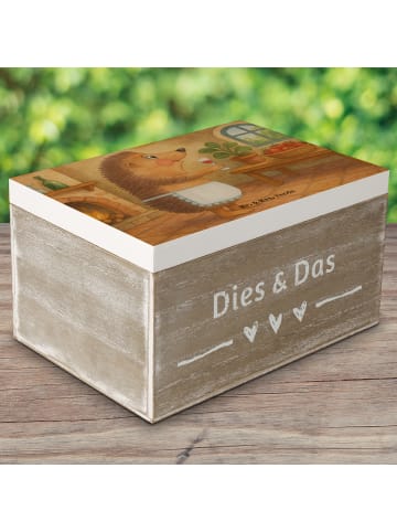 Mr. & Mrs. Panda Erinnerungsbox Igel Wein Design ohne Spruch in Weiß