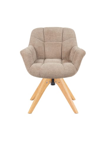 DUBI Möbel 2er-Set: Drehstuhl Mika-Nele in Beige - (B)65 x (H)81 x  (T)66 cm