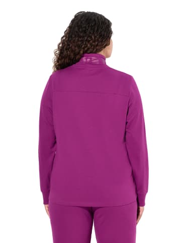 Ulla Popken Sweatjacke in brombeere
