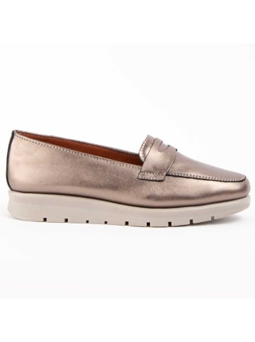 Purapiel Mokassins Weiße Schuhe in Grau