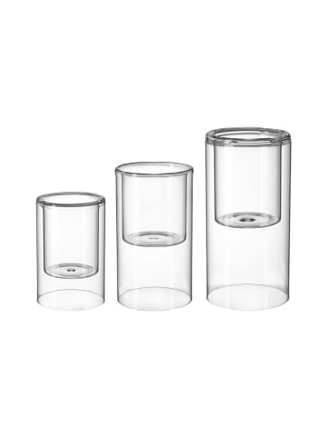Ritzenhoff & Breker 3-tlg. Windlichter Abisko in Transparent – 15,5 / 18 / 20 cm in transparent