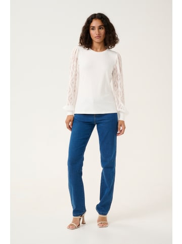 Kaffe Langarm-Bluse KAnima Regular fit in Chalk
