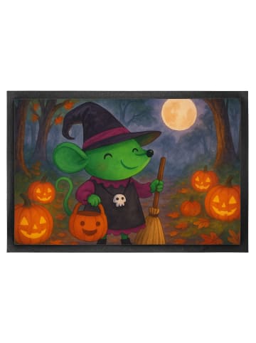 Mr. & Mrs. Panda Fussmatte Maus Hexe Design ohne Spruch in Weiß