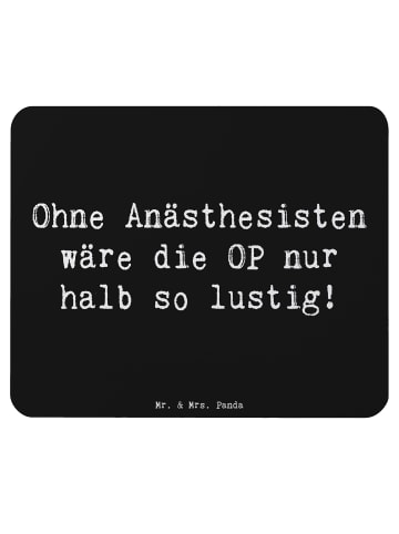 Mr. & Mrs. Panda Maus Pad Spruch Anästhesist Humor mit Spruch in Schwarz