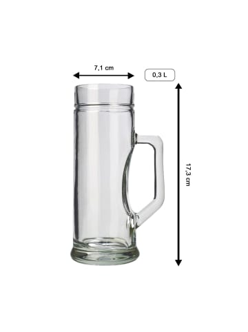 Stölzle 6er Set Bierkrüge Premium 300 ml transparent in transparent