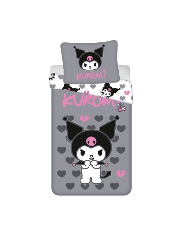 COFI 1453 Kuromi Bettwäsche Set 140 × 200 cm mit Kissenbezug 70 × 90 cm aus in Grau