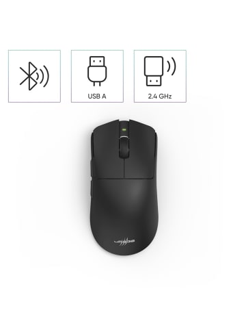 uRage Reaper 820 Wireless, Bluetooth, Funk, Schwarz in Schwarz