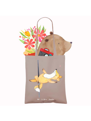 Mr. & Mrs. Panda Umhängetasche Fuchs PoledanZeichen ohne Spruch in Braun Pastell