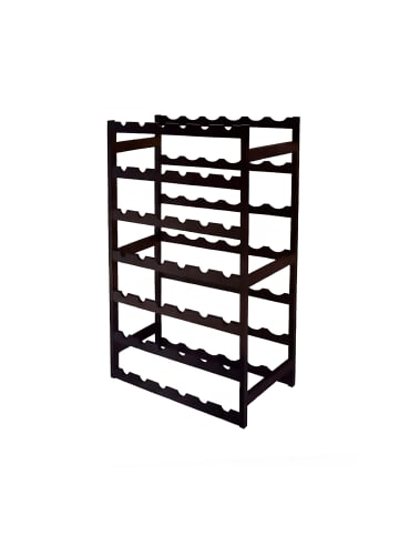 relaxdays Weinregal in Schwarz - (B)63 x (H)102 x (T)25 cm