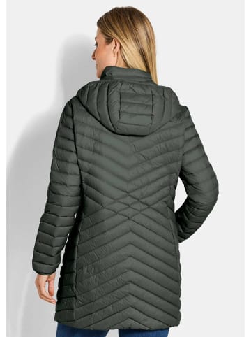 GOLDNER Gefütterter langer Mantel mit Kapuze in khaki