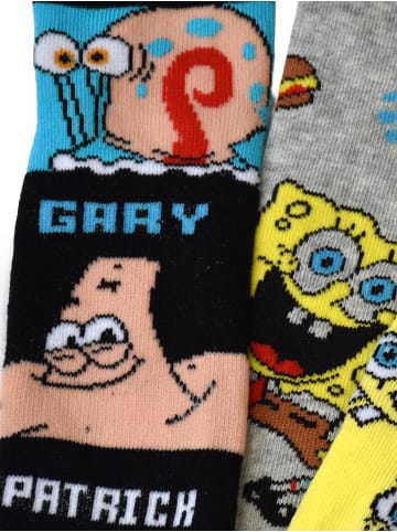 SpongeBob 3er Pack Spongebob Schwammkopf Socken Friends Söckchen Strümpfe in Mehrfarbig