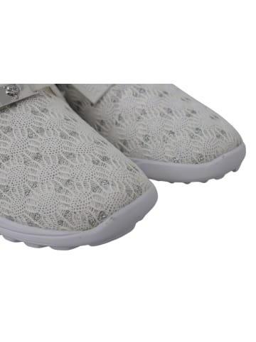 Plein Sport Weiß Polyester Runner Beth Sneaker Schuhe