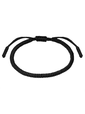 True Rebels Armband aus Textil in schwarz