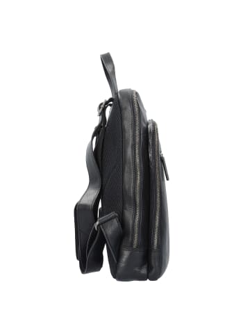 Leonhard Heyden Roma Rucksack Leder 40 cm Laptopfach in schwarz