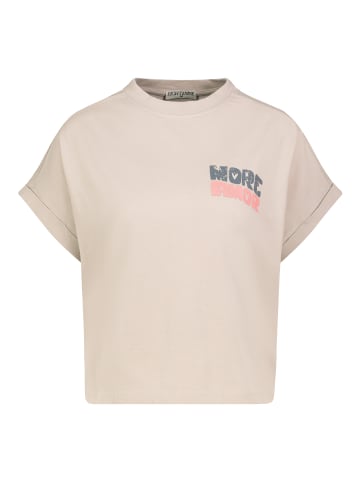 Eight2Nine Sommer T-Shirt Rundhals Kurzarm Schriftzug in Beige-2