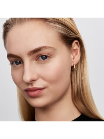 Pandora Creolen für Damen mit Steinen Besetzt Goldfarben