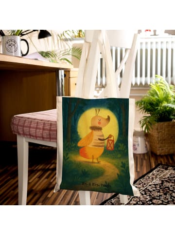 Mr. & Mrs. Panda Tote Bag Glühwürmchen Design ohne Spruch in Weiß