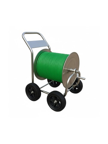 relaxdays Schlauchwagen in Silber - (B)73 x (H)100 x (T)57 cm