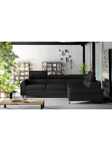 MF Design Katara Recamiere Rechts in Schwarz -  (L) 265 x (B) 265 x (H) 92 cm
