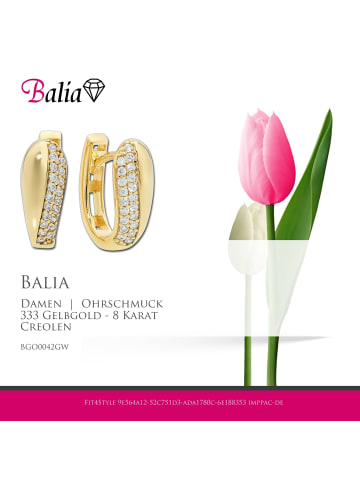 BALIA Gold 333 Damen Creolen Glamour Ohrringschmuck ca. 1,4cm
