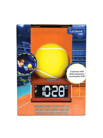 Lexibook Tennis 3D-Nachtlicht-Wecker mit Soundeffekten