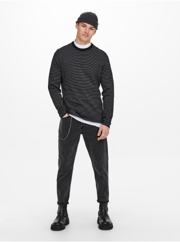 Only&Sons Pullover Rundhals Langarm Sweater in Dunkelblau