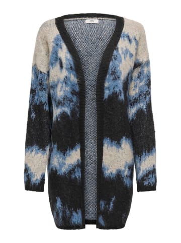 JACQUELINE de YONG Strickjacke V-Ausschnitt Langarm Tiefe Schultern in Schwarz