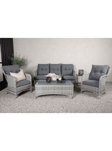 ebuy24 Lounge-Set Vikelund 4-teilig Grau 63 x 112 cm