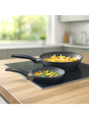 Stoneline Pfannen-Set 2-teilig 20/28 | ohne Deckel in Anthrazit