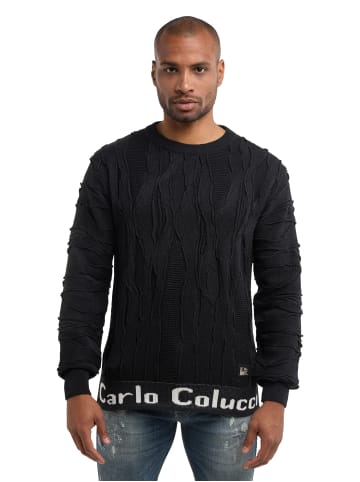 Carlo Colucci Strickpullover De Riva in Anthrazit