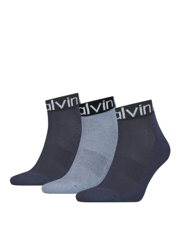 Calvin Klein Socken 3er Pack in Blau (melange)