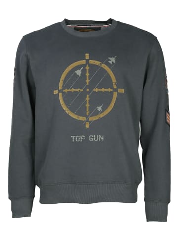 TOP GUN Sweater Target Disc TG20191028 in petrol