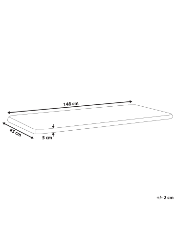 Beliani Auflagen SOVANA in Beige - (W) 148 x (H) 5 x (L) 45 cm