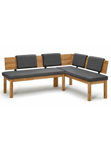 58 aufm Kessel ECKBANKGRUPPE Modern Danny 4 für 7 Personen Massivholz Wildeiche/Grau