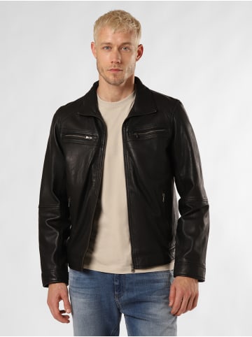 Nils Sundström Lederjacke Marc in schwarz